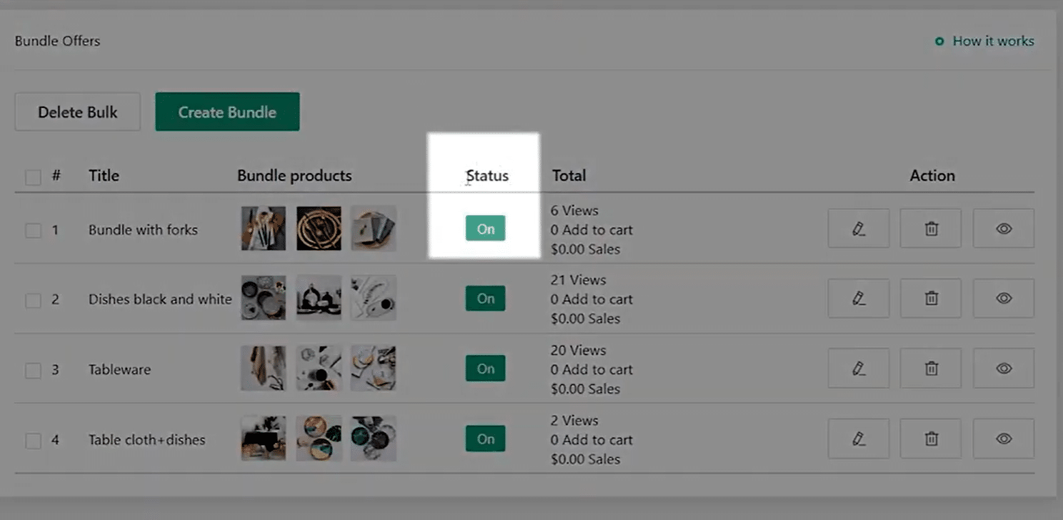 bundle will now appear on product page