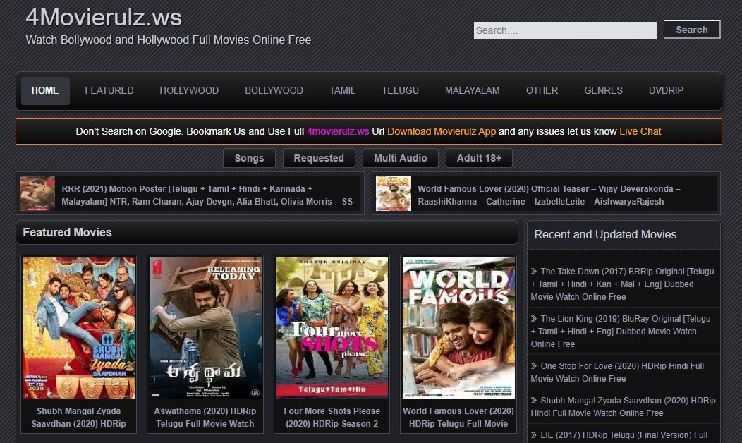 Movierulz 2020 HD Movies Download: New Alternative Site Link