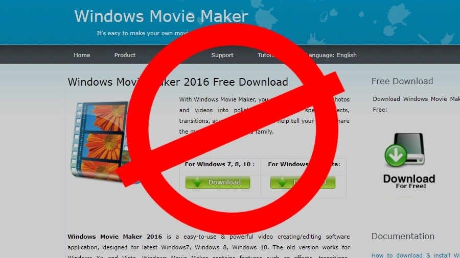 Fake Windows Movie Maker