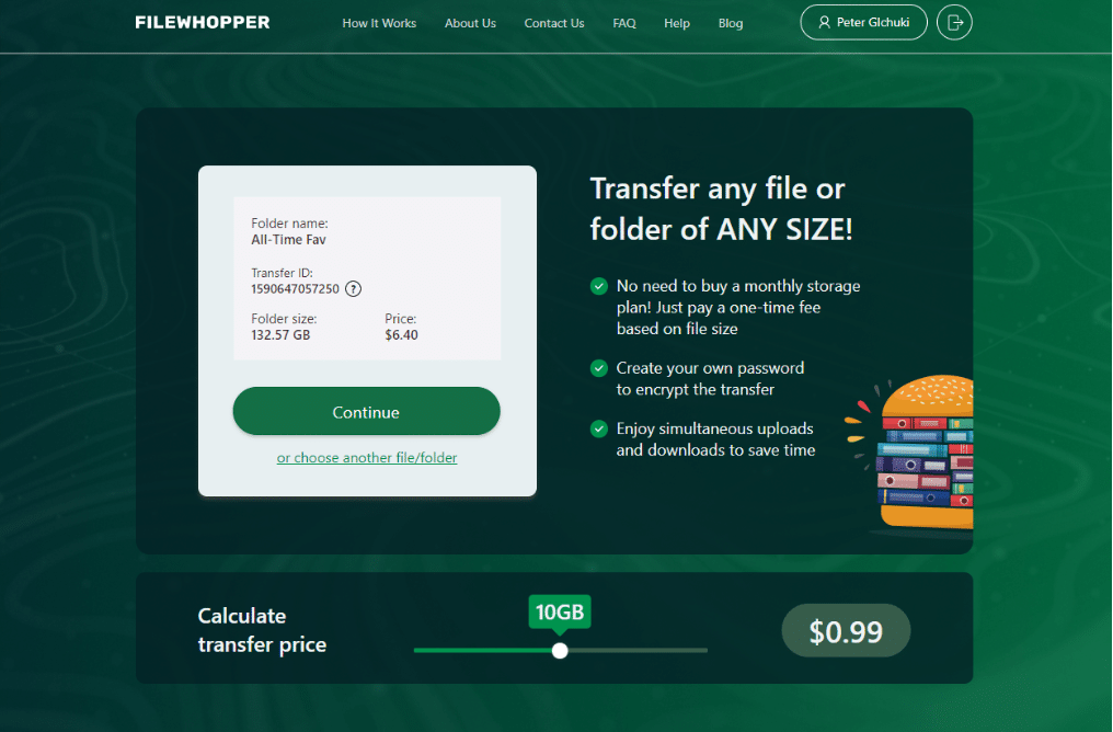 filewhopper Transfer Process