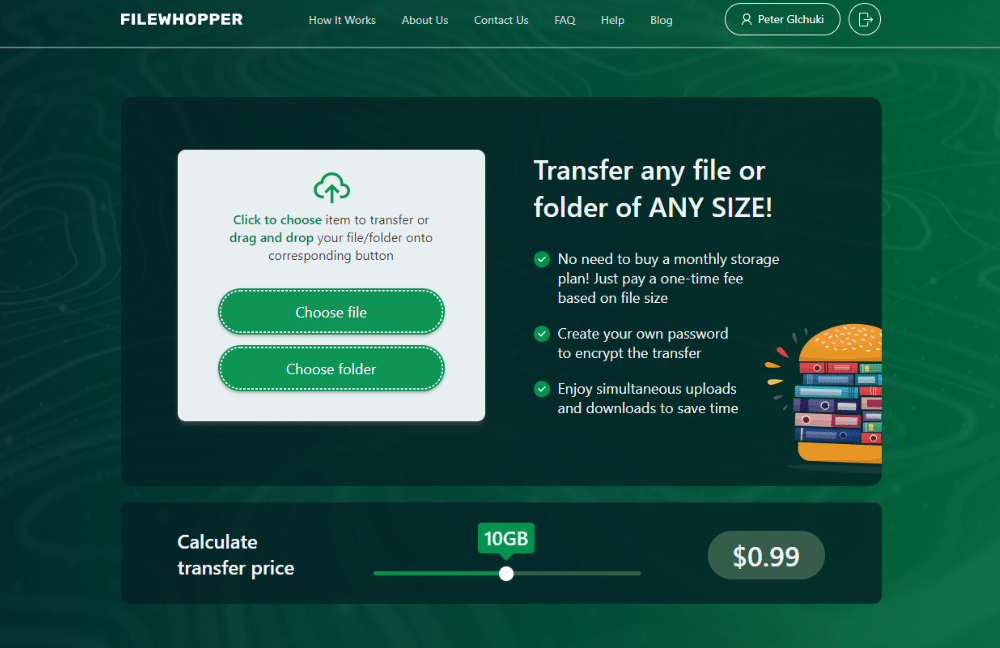 filewhopper transfer price