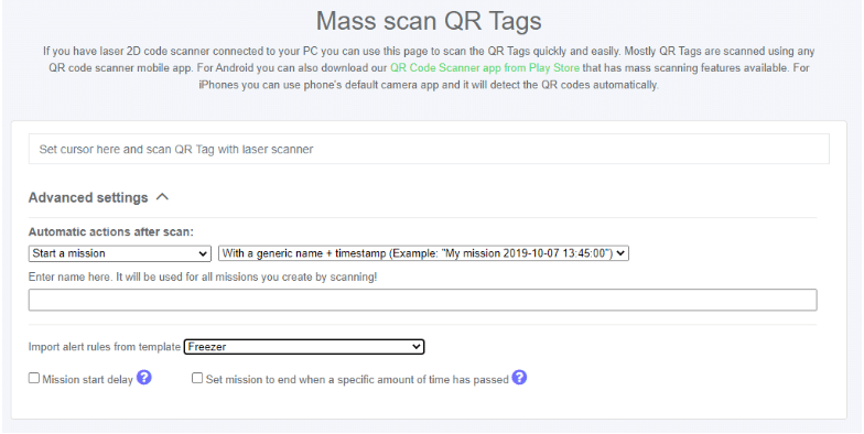 logmore mass scan qr 