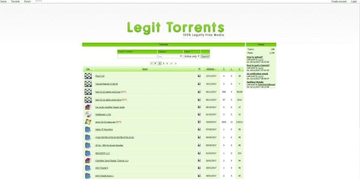 Torrents légitimes