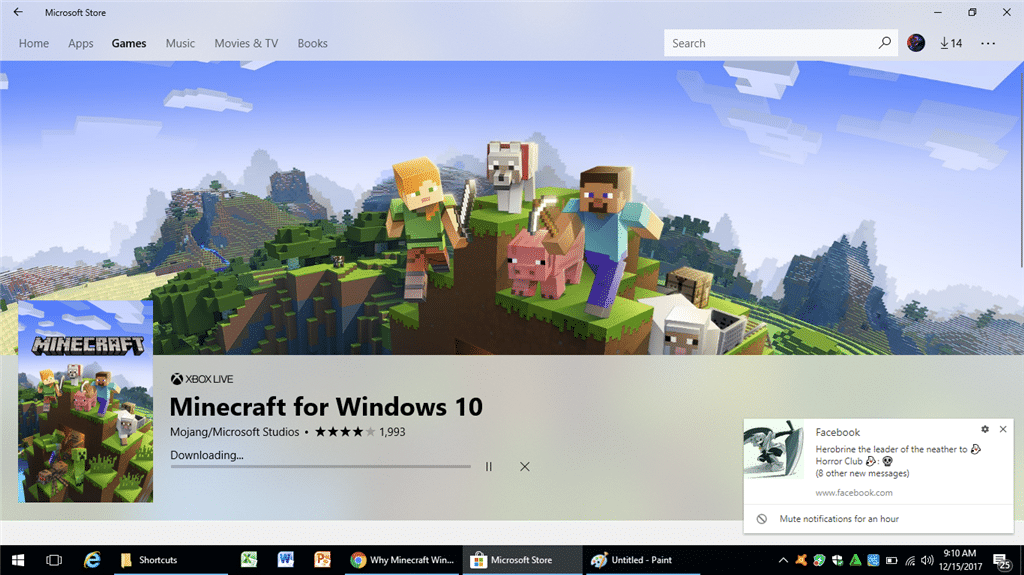 Update Minecraft Windows 10