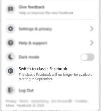 New Facebook settings