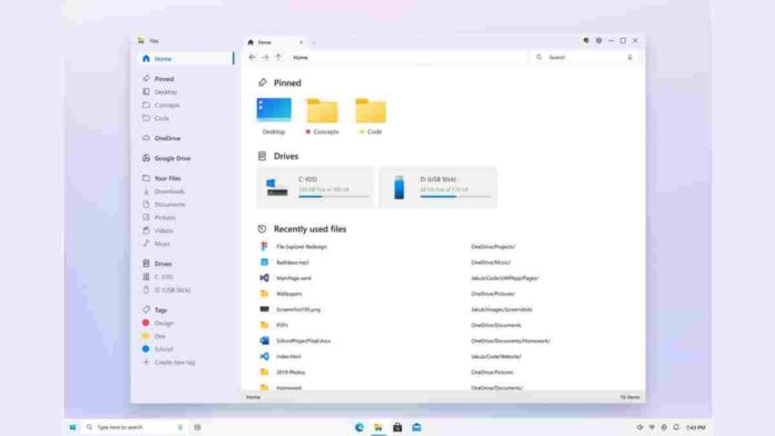 Windows 10 File Explorer Design