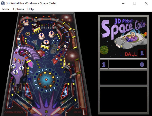 3d Pinball Space Cadet Game
