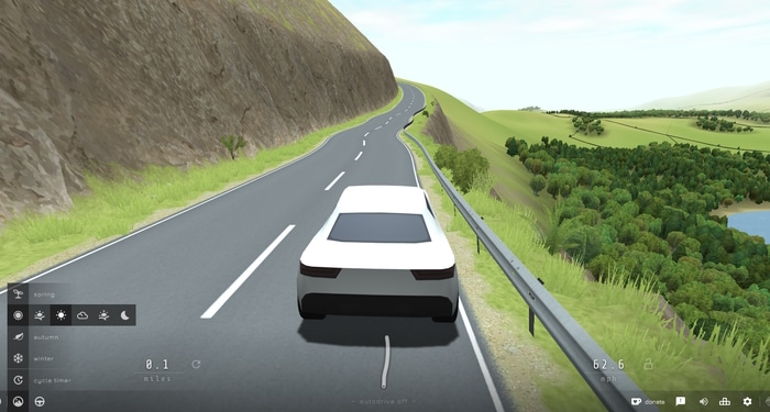 Langsames Roadbrowserspiel