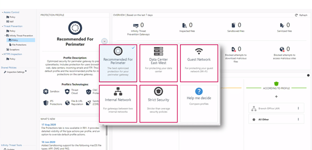 Check Point NGFW UI