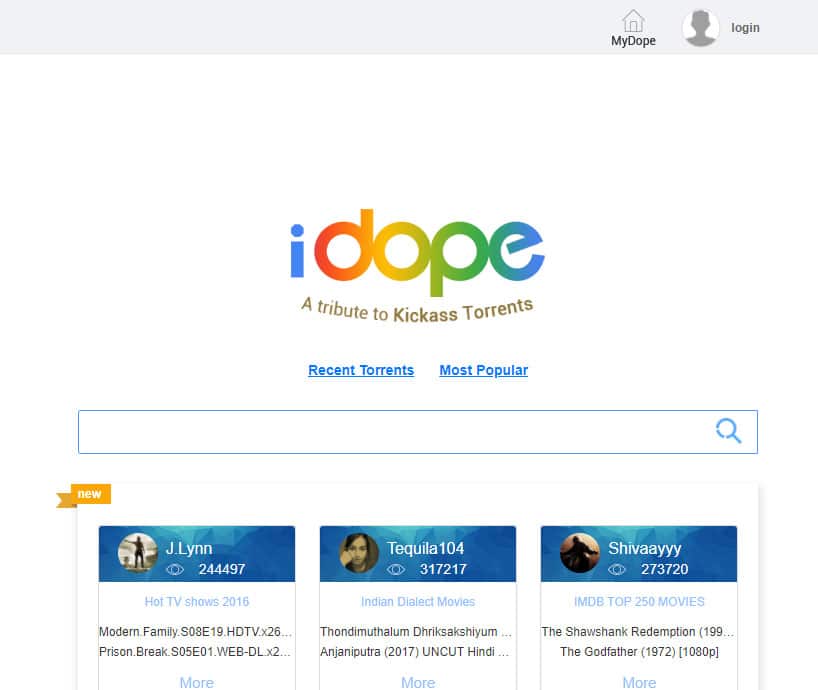 iDope - best torrent site