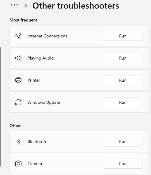 Windows 11 Troubleshooter