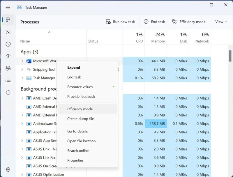 New Task Manager Windows 11