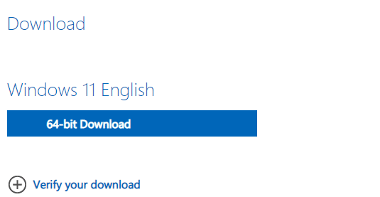 Windows 11 Download Button