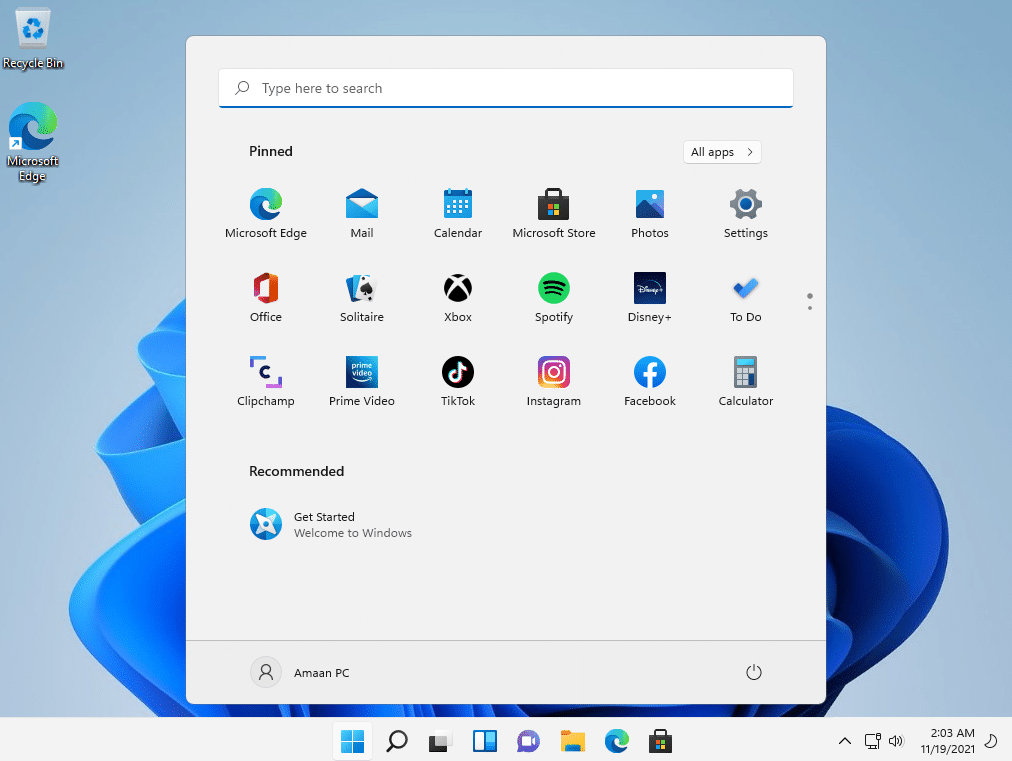 Windows 11 Installed
