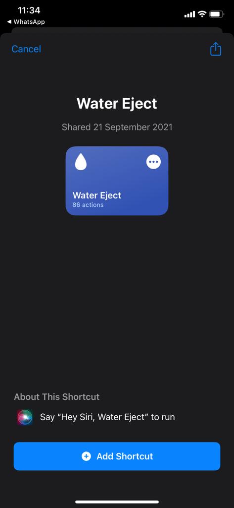 iPhone Water Eject Shortcut 1