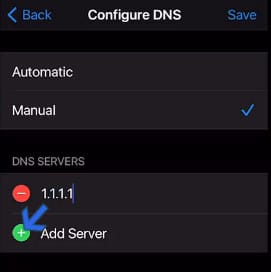 Add DNS on iOS