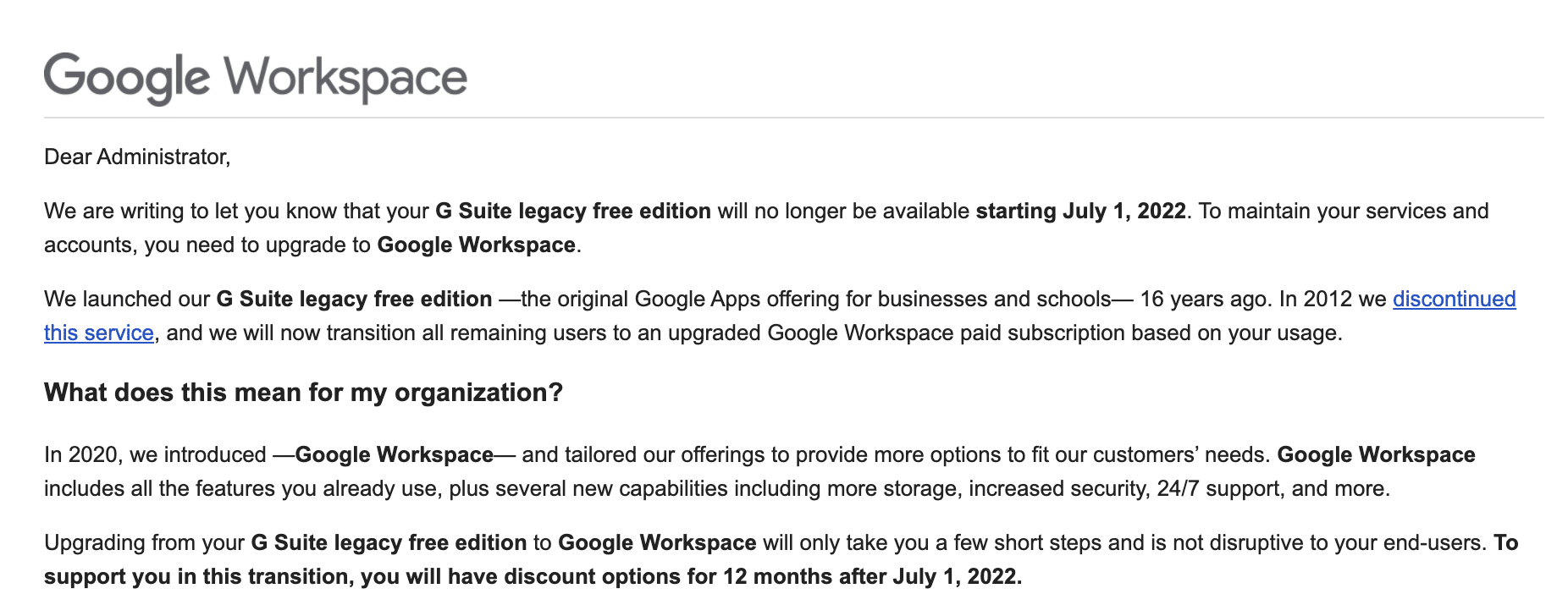 gsuite legacy mail