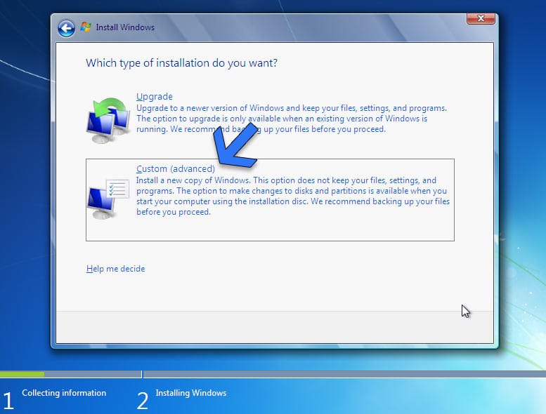 Update settings for Windows 7