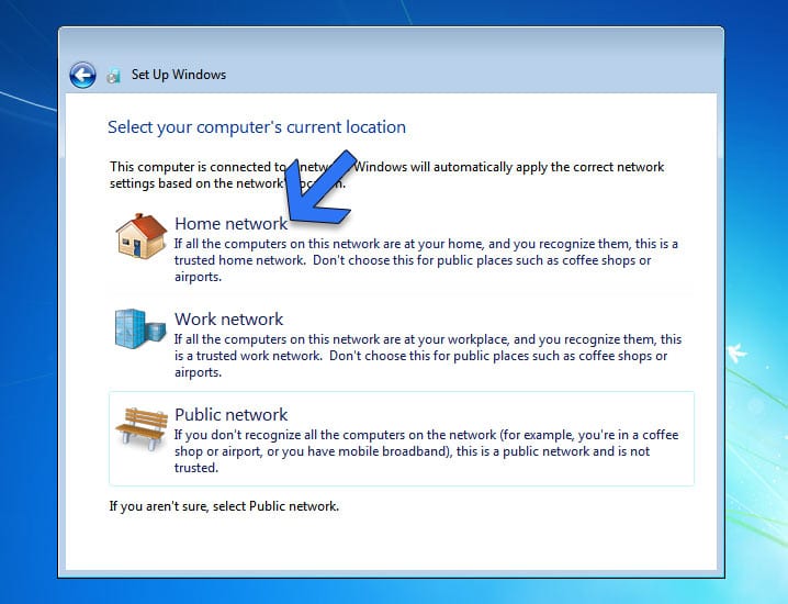 Windows 7 network settings set up