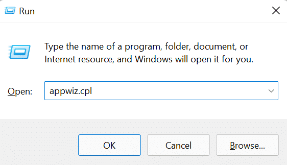 Windows Run Appwiz.cpl