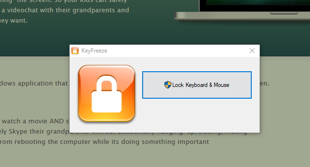 Keyfreeze mouse lock app