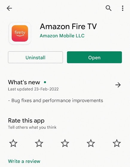 Fire TV app remote