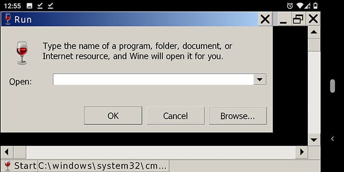 Wine Windows emulator