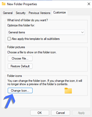Change folder icons in Windows 11