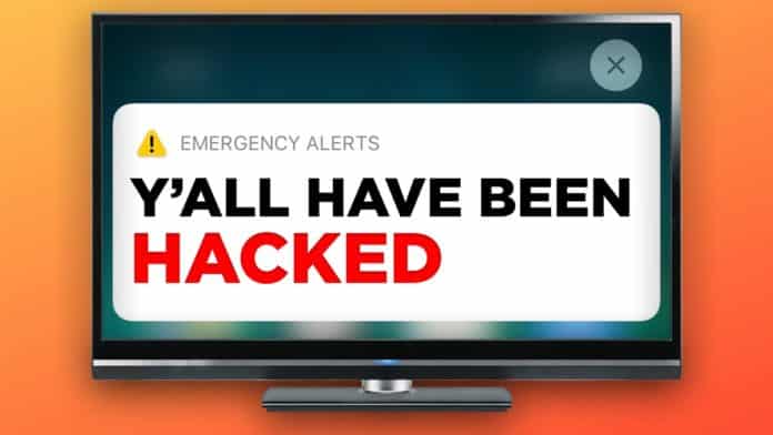 emergency alert hacked