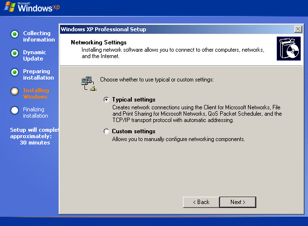 Network install Windows XP