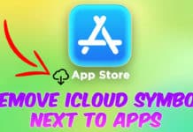 iCloud Symbol Next to Apps