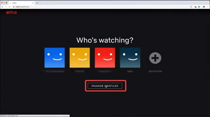 Manage Netflix Profile