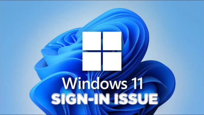 WINDOWS 11 SIGN-IN ISSUE