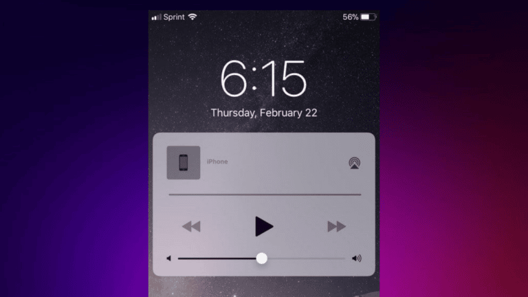 Music Widget on Lock Screen in iPhone