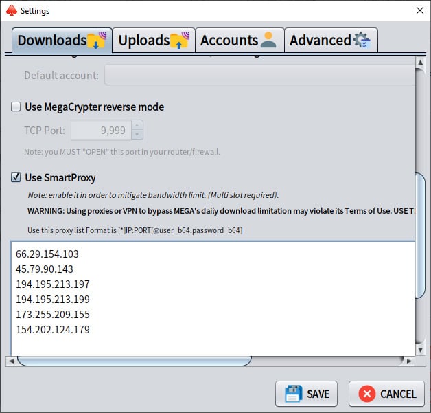 Bypass mega download limit