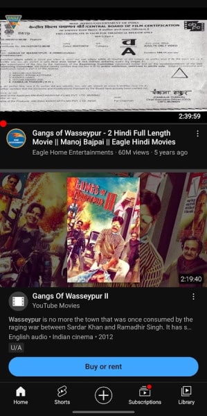 YouTube hindi movies