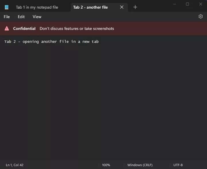 Microsoft Employee Accidentally Leaks The Tab Feature In Notepad - 88