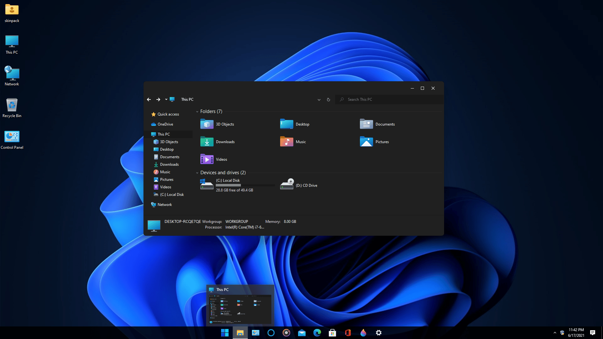 Windows 11 Dark Theme for Windows 10