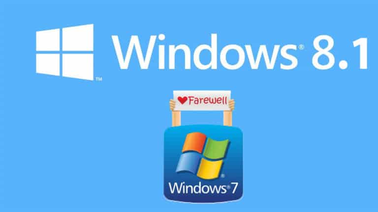 End of support for Windows 8.1 and 7
