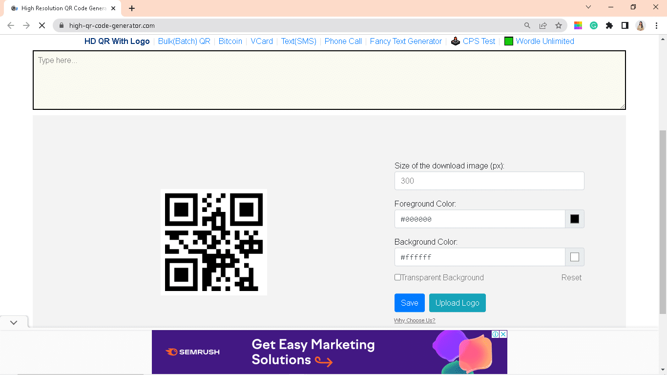 High QR code 