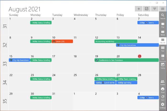 One Calendar - best calendar app for Windows 11