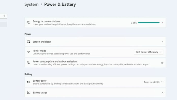 windows 11 power mode