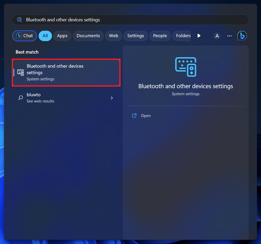 Bluetooth and Other Device Settings
