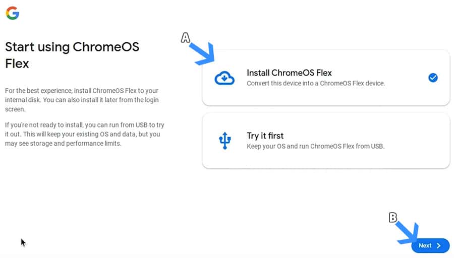 Download ChromeOS Flex ISo