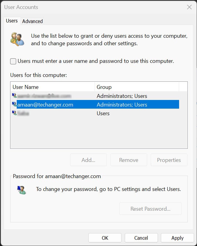 bypass login on Windows 11