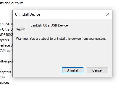 Fix A device which does not exist was specified error