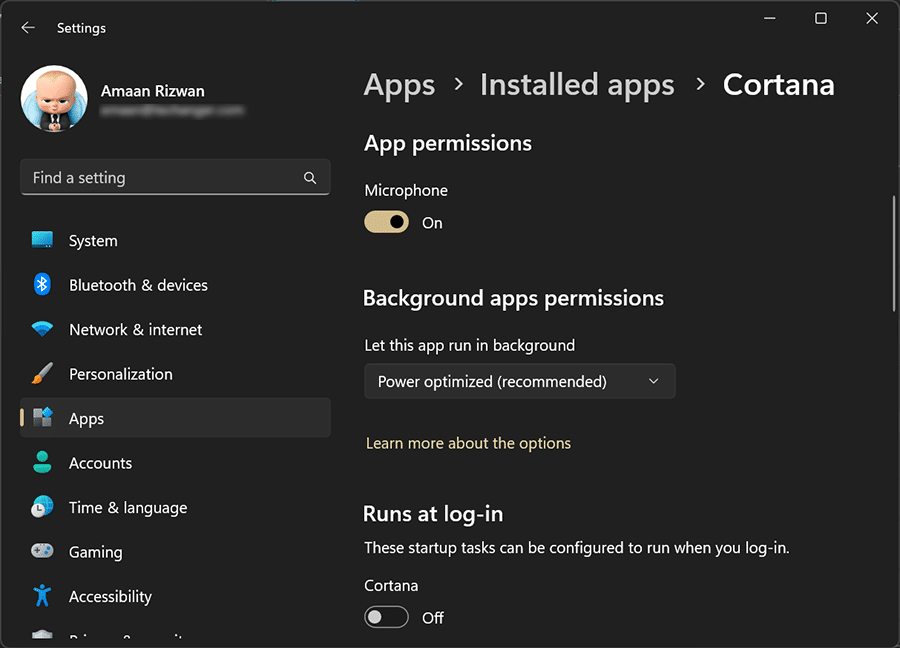 disable background apps in Windows 11