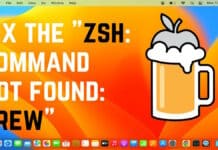 Fix Zsh command not found on macos