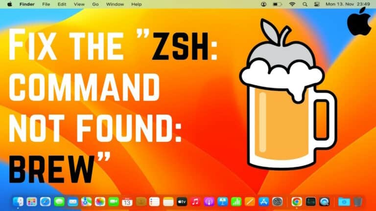 Fix Zsh command not found on macos