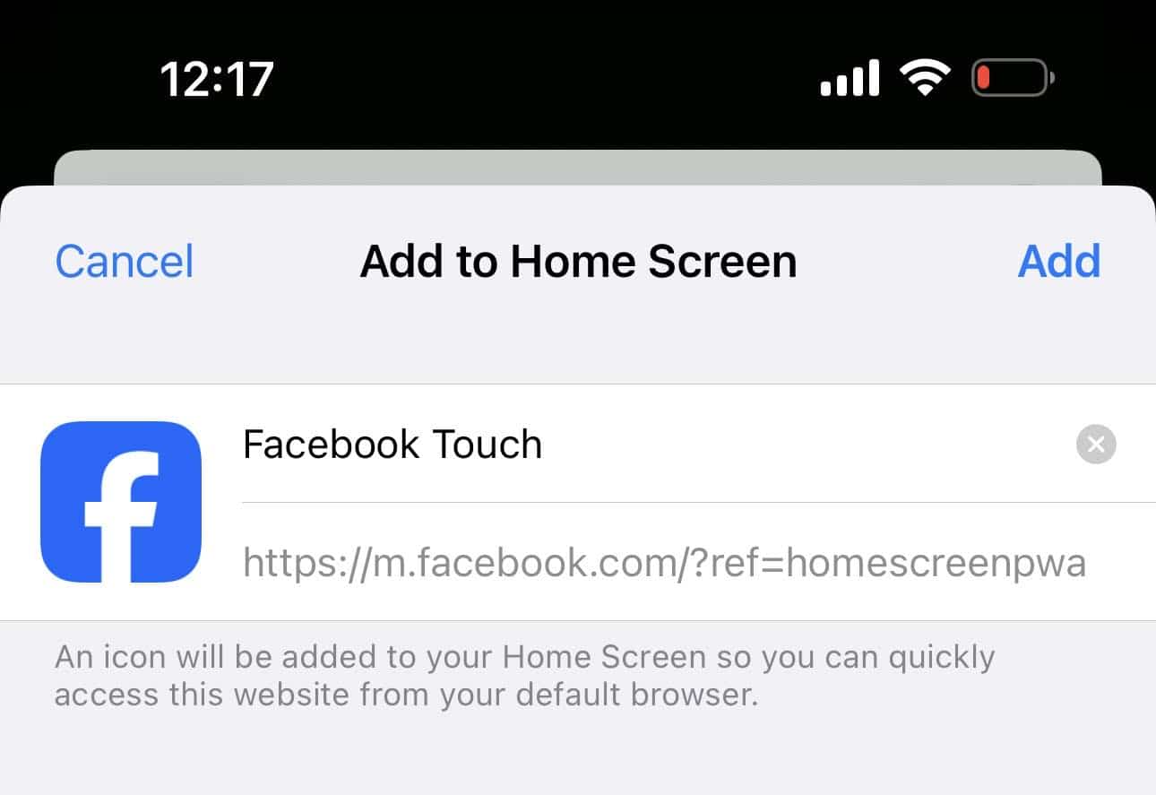 Facebook Touch